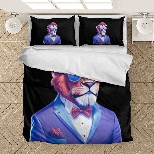 Lion Cat Cool Sunglasses Hipster Funny edgy lion w Bedding Sets