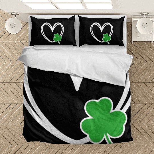 Men Women Heart St Patricks Day Young Clover Irish Bedding Sets
