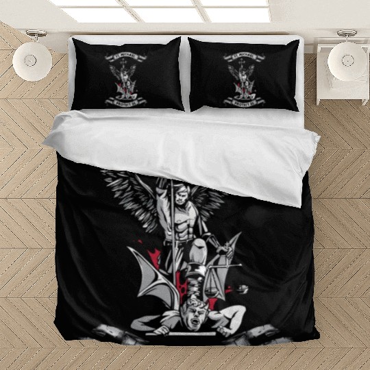 Archangel Saint Michael Protect Us Defend Us Long Bedding Sets