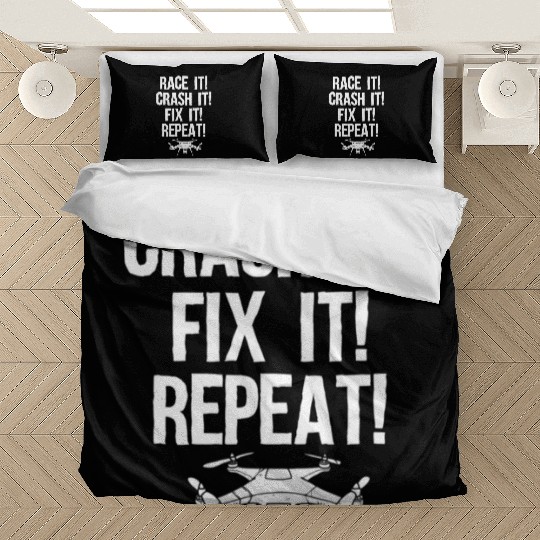 Funny Drone Racing Design Men Women Drone Pilot R Bedding Sets