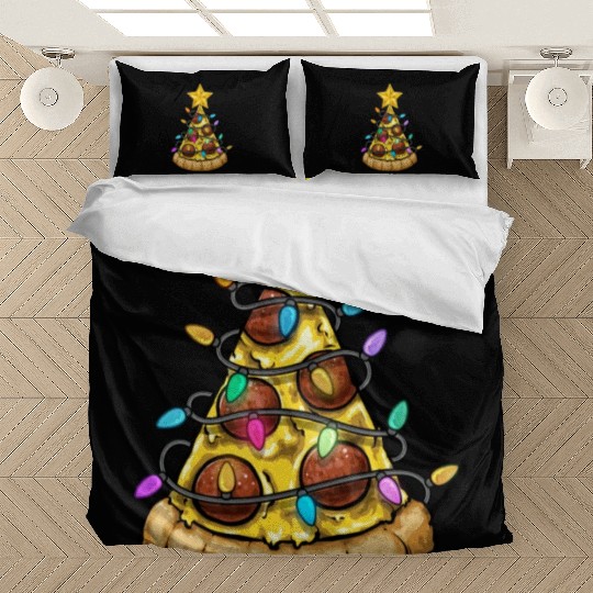 Christmas Pizza Christmas Light Bedding Sets