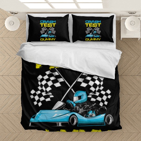 Go Kart Racing Crash Test Dummy Go Kart Racer T S Bedding Sets