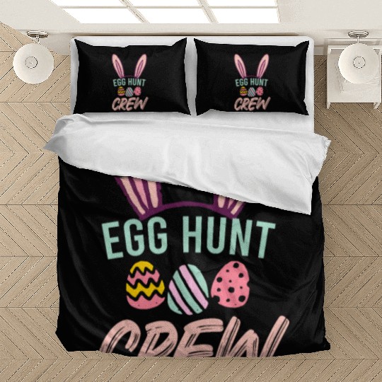 Egg Hunt Crew Funny Easter Day Bedding Sets
