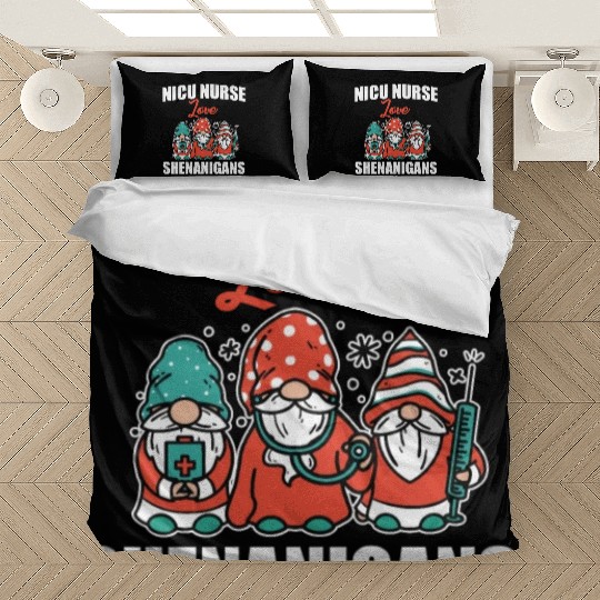 Funny NICU Nurse Love Shenanigans St. Patricks Day Bedding Sets