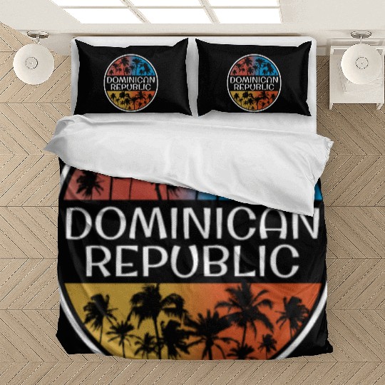 Dominican Republic Stylish Vacation Souvenir Palm Bedding Sets