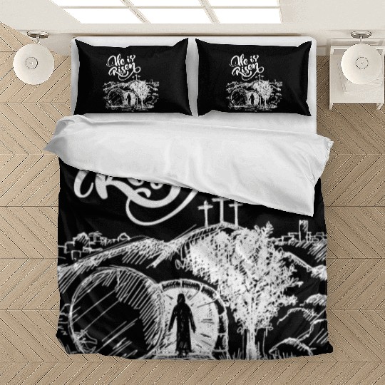 He Is Risen - White Drawing HD Bedding Sets