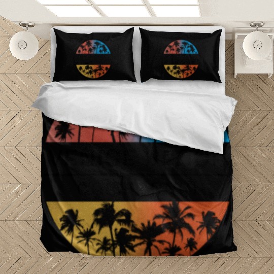 Venice Beach California Palm Tree Stylish Bedding Sets