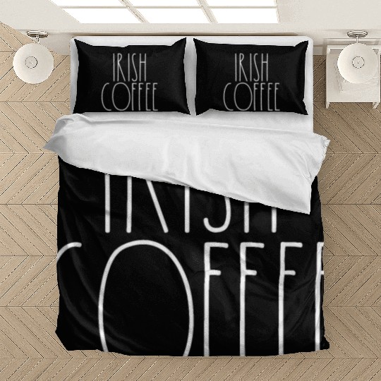Irish Coffee White Rae Dunn Inspired Minimalist Bedding Sets