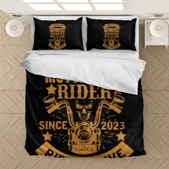 AMERICAN MOTORCYCLE RIDER SINCE 2023 RIDE TO LIVE Bedding Sets