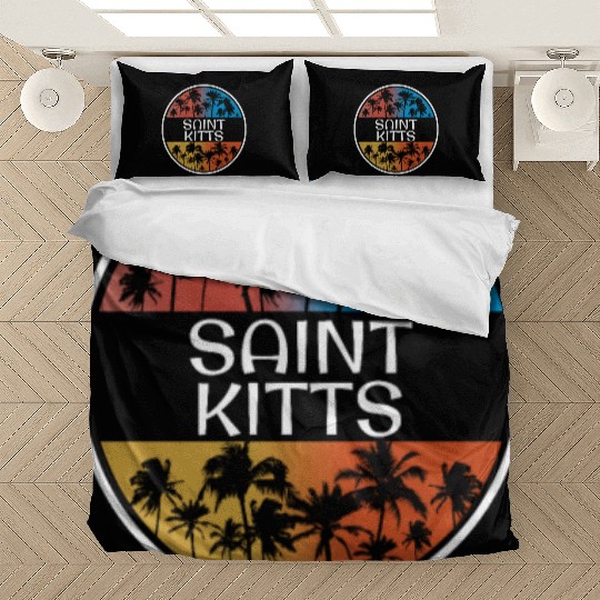 Saint Kitts Stylish Vacation Souvenir Palm Tree Bedding Sets
