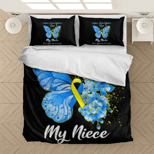 Kids I Wear Blue Yellow For My Niece Down Syndrom Bedding Sets