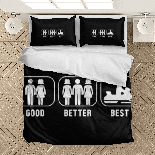 Good Better Best Snowmobile Snowbike Racer Bedding Sets