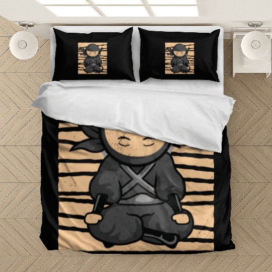 Serenity Ninja Fan Calm Yoga Lover Peaceful Bedding Sets