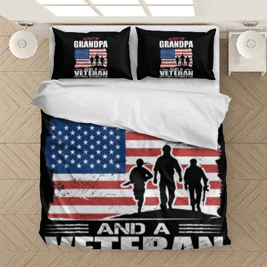 US Flag IÂ m Dad Grandpa and a Veteran Nothing sc Bedding Sets