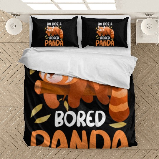 Red Panda Bored Cute Animal Lazy Animal Lover Bedding Sets