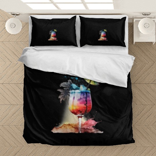 Retired Maid Vacation Tropical Cocktail Umbrella Bedding Sets