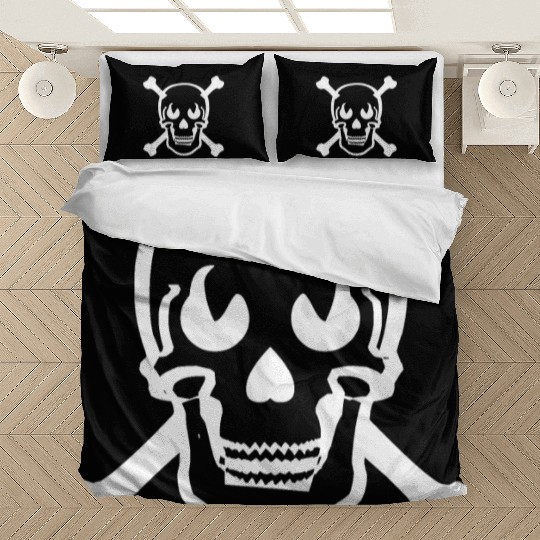 Skull and crossbones design white Bedding Sets