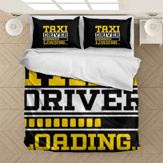 Taxi Driver Loading Taxicab Cab Driver Cabbie Bedding Sets