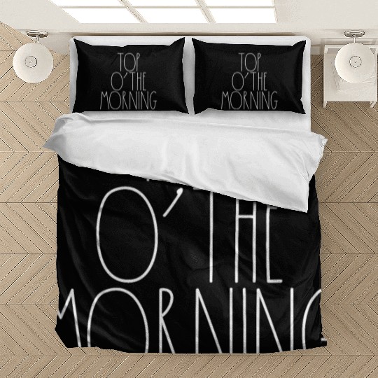 Top O' The Morning White Rae Dunn Inspired Decor Bedding Sets