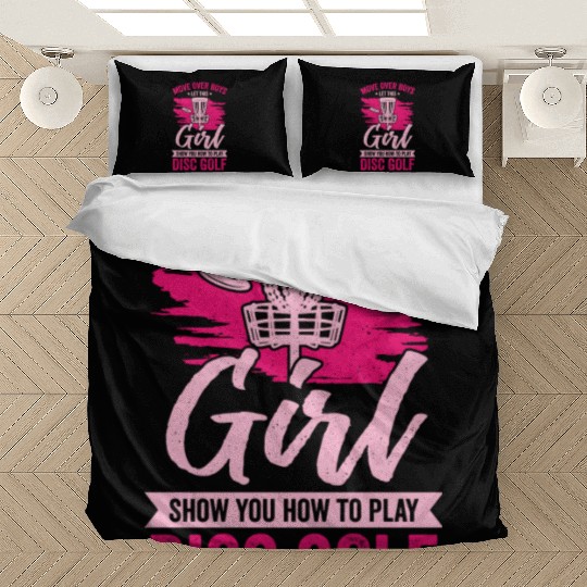 Funny Disc Golf Girl Gift Bedding Sets