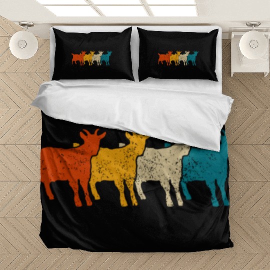 Goat Vintage Retro Farm Animal Goats Farmer Giftzo Bedding Sets