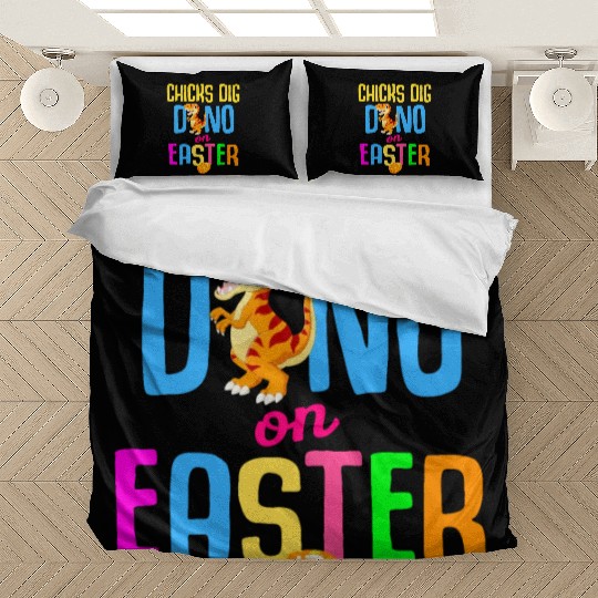 Easter T-rex Dinosaur Rabbit Easter Bunny Holiday Bedding Sets
