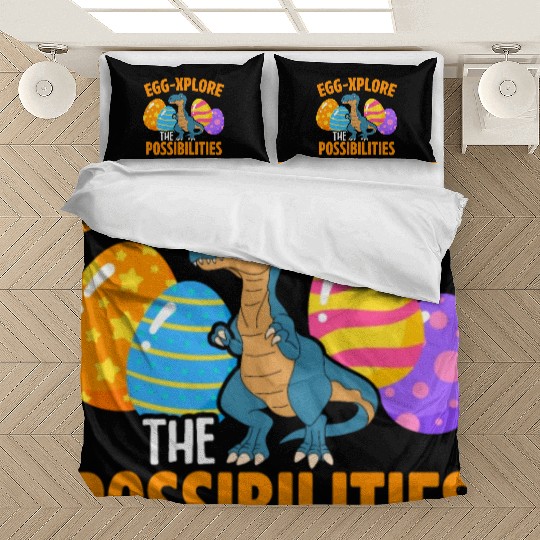 Easter T-rex Dinosaur Rabbit Easter Bunny Holiday Bedding Sets