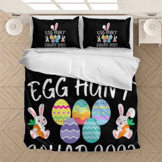 Egg Hunt Squad 2023 Egg Hunt Funny Easter Day 2023 Bedding Sets