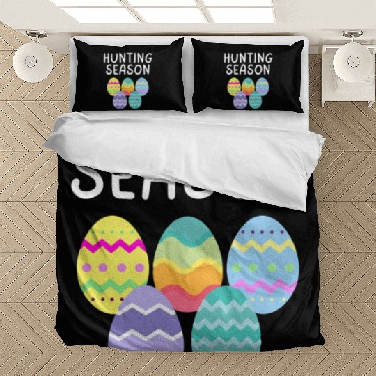 Hunting Season Eggs Funny Easter Day 2023 Egg Hunt Bedding Sets