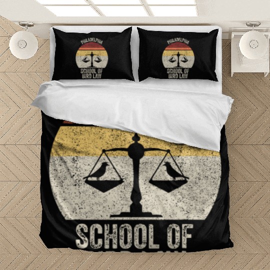 Vintage Retro Philadelphia School Of Bird Law Funn Bedding Sets