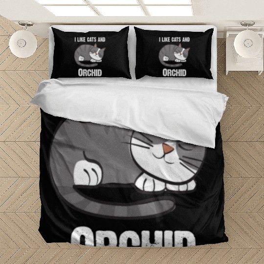 I Like Cats And Le Orchidee -Gift For Cat Lovers Bedding Sets