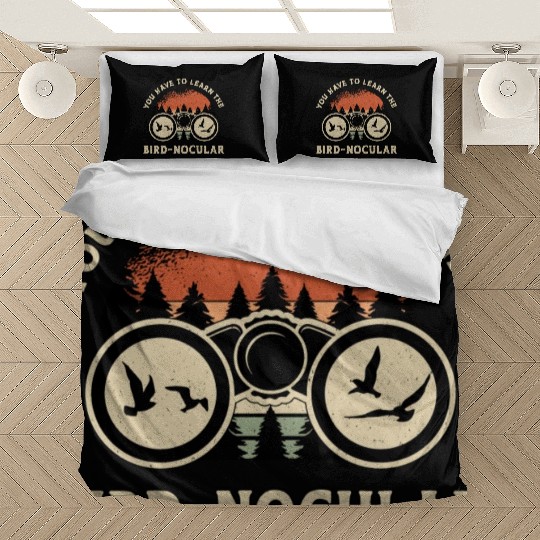 Bird Watching The Bird Nocular Retro Bird Watcher Bedding Sets