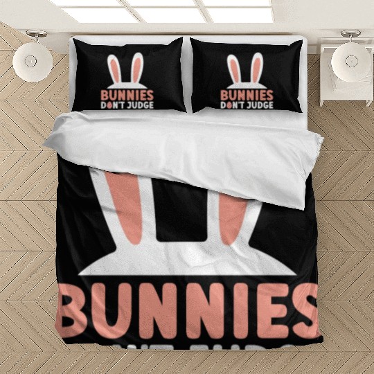 Bunnies Don't Judge - Atheism Easter Bedding Sets