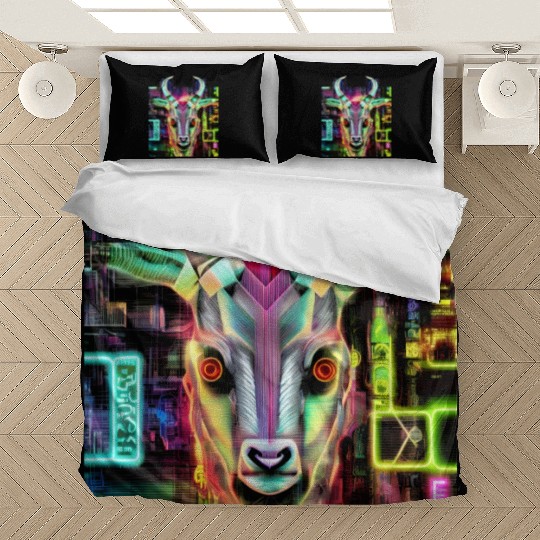 Neon Baphomet Bedding Sets