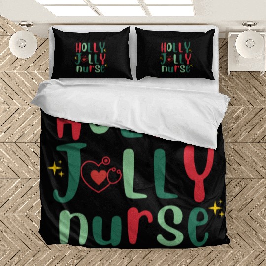 HOLLY JOLLY NURSE 3 Bedding Sets