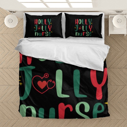 HOLLY JOLLY NURSE4 Bedding Sets