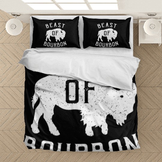 Beast of Bourbon Drinking Whiskey design Bison Buf Bedding Sets