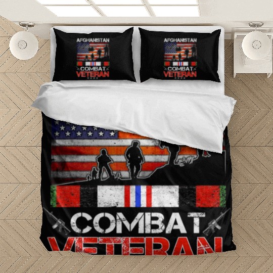 afghanistan combat veteran us veteran military Bedding Sets