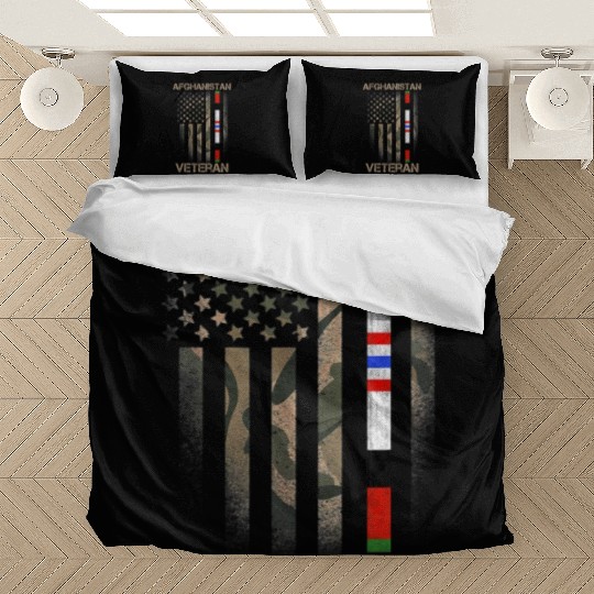 Afghanistan Veteran American US Flag Proud Army Mi Bedding Sets