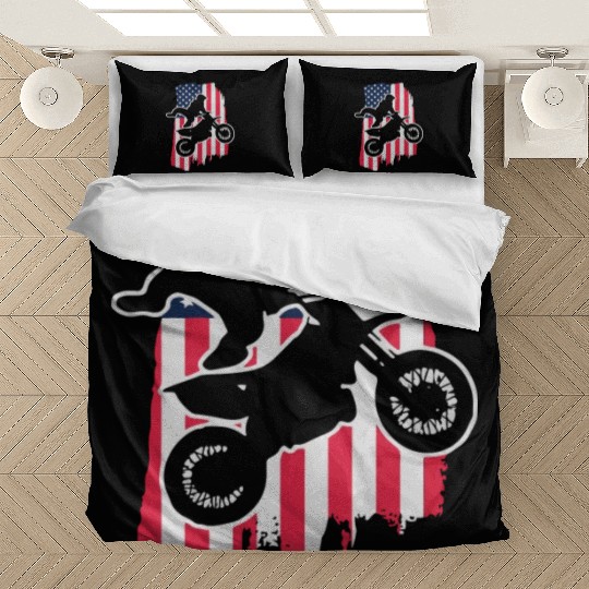 Dirt Bike USA Bedding Sets