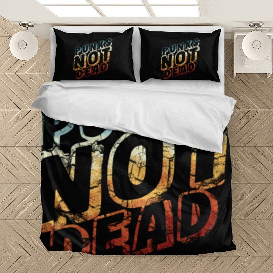 punks not dead - retro punk rock Bedding Sets