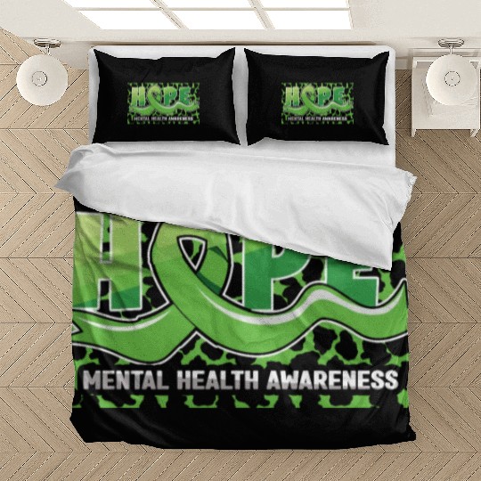 In May Green Hope Mental Health Awareness Month Bedding Sets