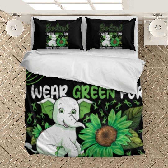 Kind May Green For Mental Health Awareness Month Bedding Sets
