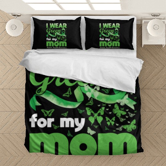In May Green For Mom Mental Health Awareness Month Bedding Sets