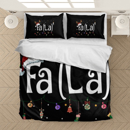 Fa La La 8 Math Teacher Christmas Bedding Sets