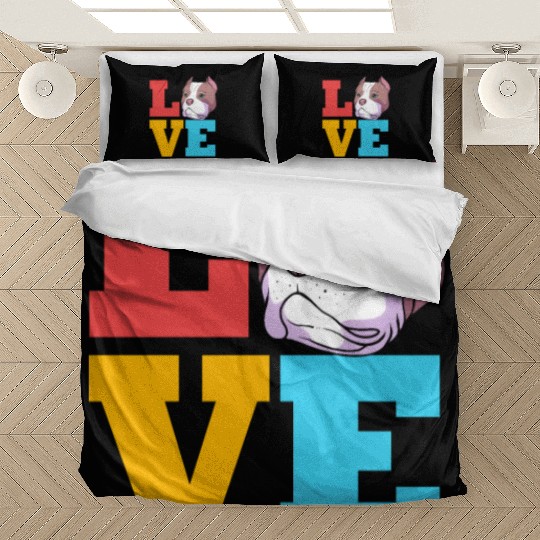 Bully Dog Lover I Love My American Bully Bedding Sets