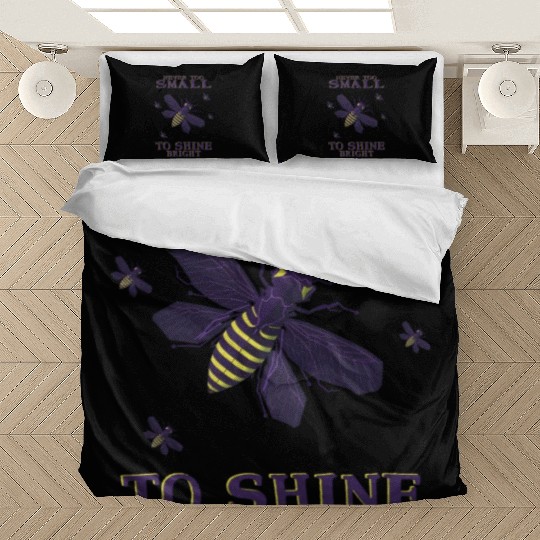 never too small to shine bright firefly Bedding Sets