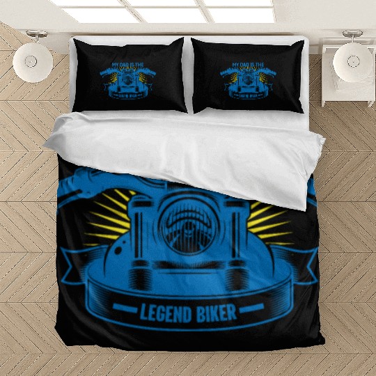 MOTORCYCLE, MY DAD IS THE LEGEND BIKER Bedding Sets