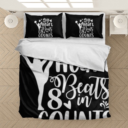 My Heart Beats in 8 Counts Cheerleading Bedding Sets