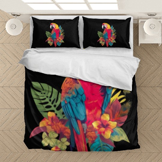 Macaw Parrot for a Bird Lover Animal Lover Bedding Sets